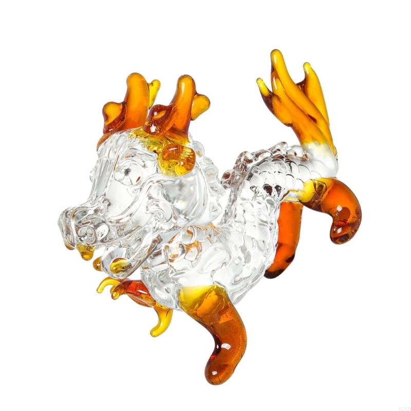 62KD Красочная хрустальная статуэтка дракона фэн-шуй для офиса, гостиной, ремесло с заботой