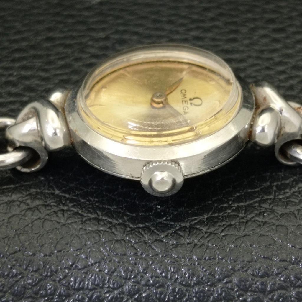 USED ART DECO WINDING OMEGA 15 JEWELS SWISS WOMENS ORIGINAL DIAL WATCH A432232-2 R110-a432232
