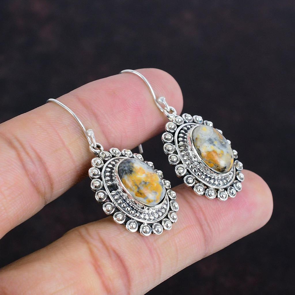 Серьги из яшмы Малигано, драгоценные камни, ювелирные изделия ручной работы, винтажные серьги из стерлингового серебра 925 пробы, дизайнерские ювелирные изделия, подарки для нее, висячие серьги