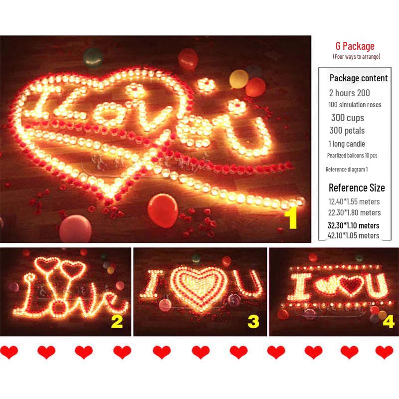 Циси День святого Валентина Романтические свечи-розы в форме сердца для признания в любви, предложения руки и сердца или украшения на день рождения.