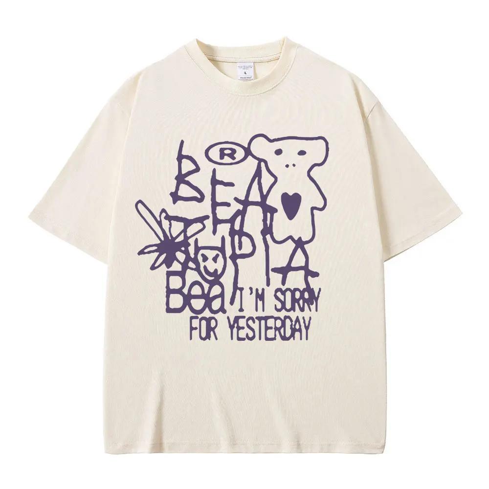 Beabadoobee I'm Sorry for Yesterday T-shirt Men Women Fashion Oversized Short Sleeve Tee Shirt Unisex Casual Vintage T Shirts