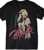 Унисекс Черная Хлопковая Футболка Группы Blondie