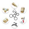 740pcs Rubber O Ring Assortment Kits 24 Sizes Sealing Gasket Washer Made of Nitrile Rubber NBR for Automotive Repair, Plumbing