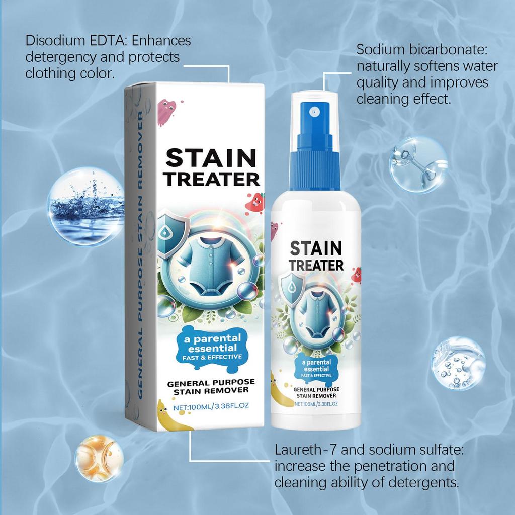 Эффективный пятновыводитель Спрей для удаления пятен с ткани 100 мл Удаление желтизны от пятен Пыль Отбеливатель Деконтаминация Спрей-пятновыводитель