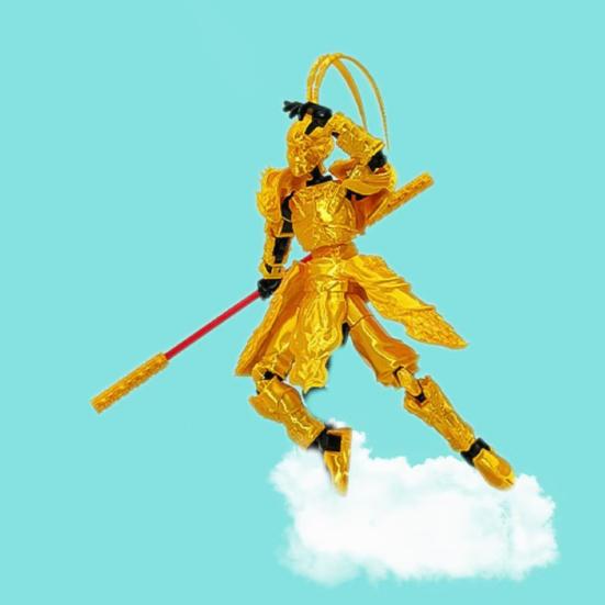 Фигурка Короля Обезьян, напечатанная на 3D-принтере, с подвижными суставами, модель обезьяны, Великий Мудрец, Равный Небу