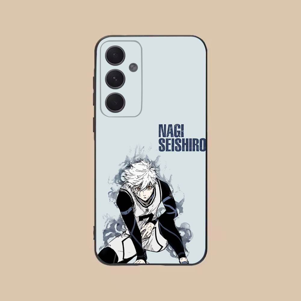 Comics B-Blue L-Lock Phone Case For Samsung S25,24,21,22,23,20,S30,Ultra,Plus, Fe,5G Silicone Cover