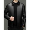 Goatskin Leather Jacket Autumn and Winter New Middle-aged Business Casual Leather Jacket