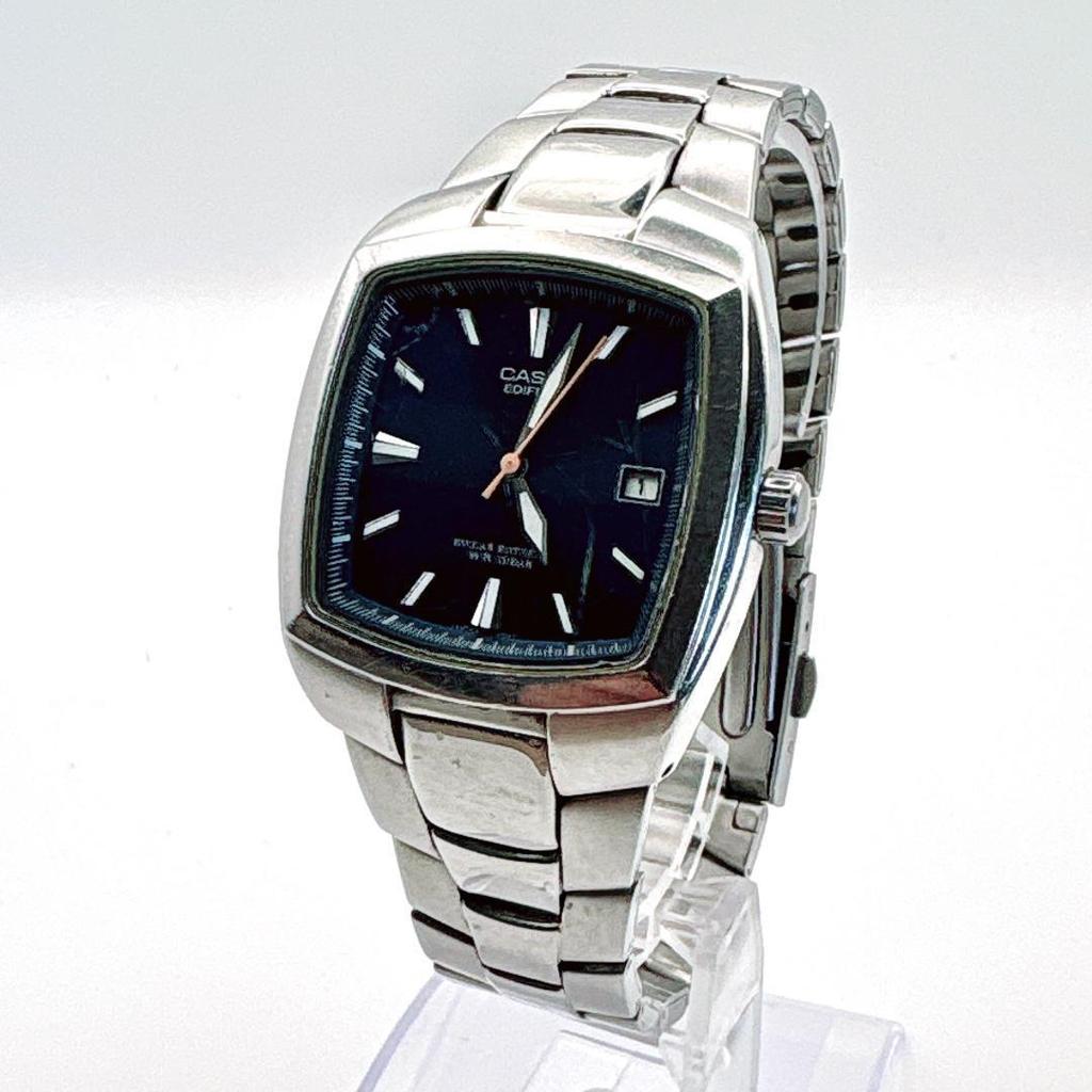 Б/у Новый рабочий элемент питания Мужские часы CASIO EDIFICE с синим циферблатом