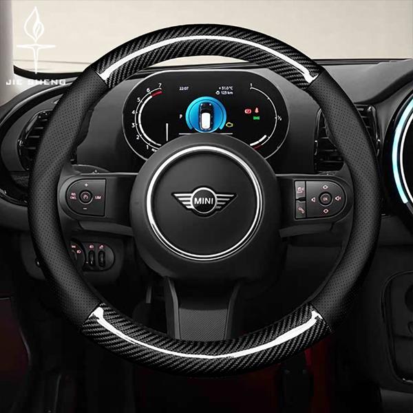 ABCDEP1 Для Bmw MINI F54 F55 F56 F57 F60 R53 R54 R55 R56 R60 Cooper JCW ONE Countryman Накладка на руль автомобиля из углеродного волокна и кожи