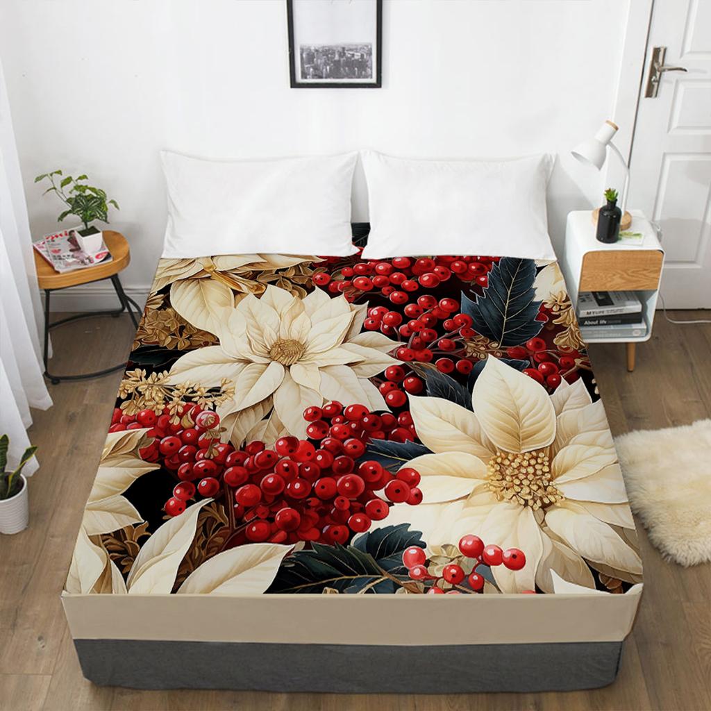 Простыня с 3D-принтом и цветочным узором, простыня с принтом, чехол для матраса, простыня, домашний текстиль, постельное белье, один предмет