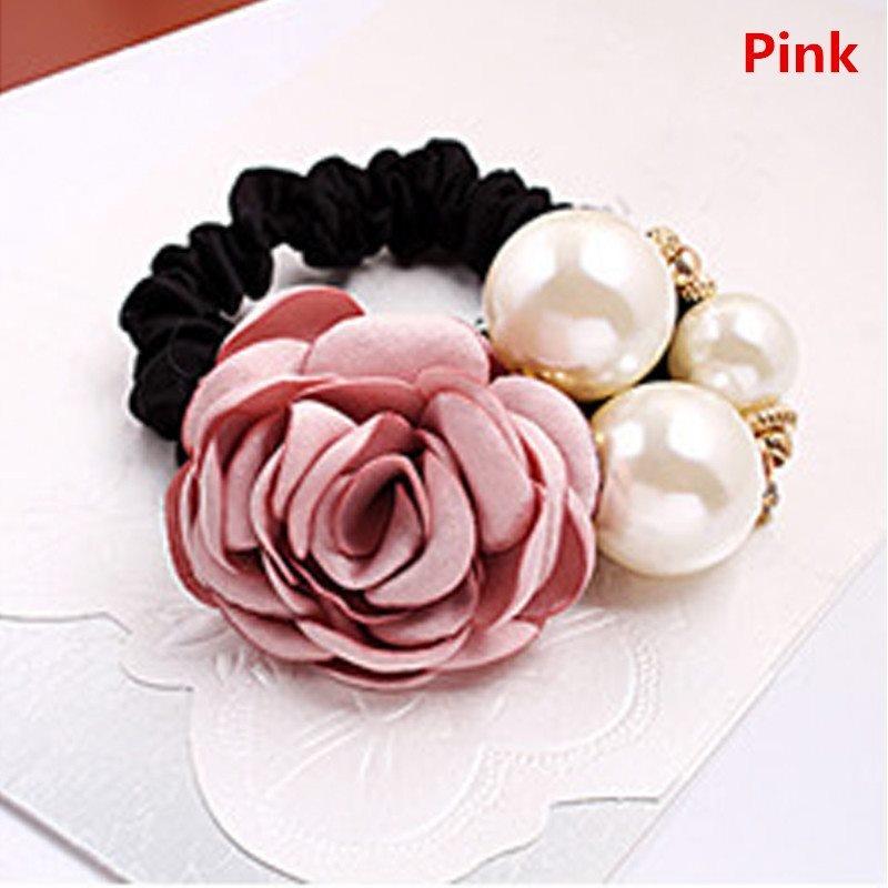 1 шт. женские аксессуары для волос модные большие резинки для волос с цветком розы AVE