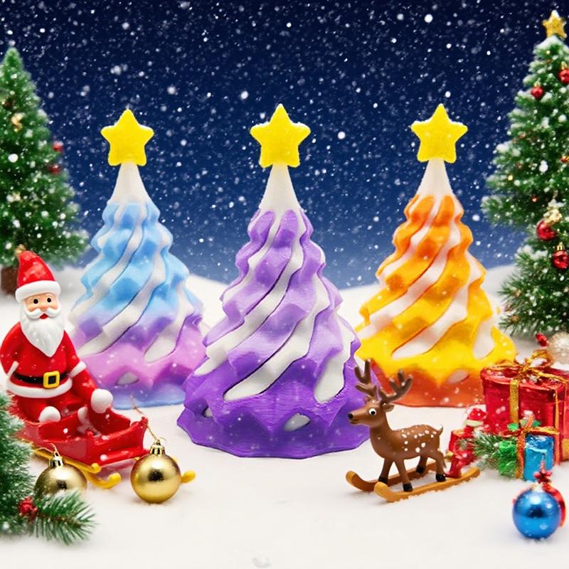 3D-печатная рождественская елка Рождественское украшение Настольное украшение 3D-печатная фигурка Рождественский подарок для гостей Домашние украшения