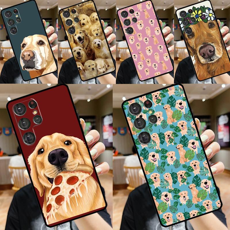 Golden Retriever Dog For Samsung Galaxy S24 S23 Ultra S22 S20 S21 FE S8 S9 S10 Note 10 Plus 20 Ultra Phone Case