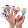 Family Finger Puppets, Plush Toys for the Whole Family, Storytelling, Nursery Rhymes, Educational Hand Toys, Fabric Finger Puppets (Set of 6, Family)