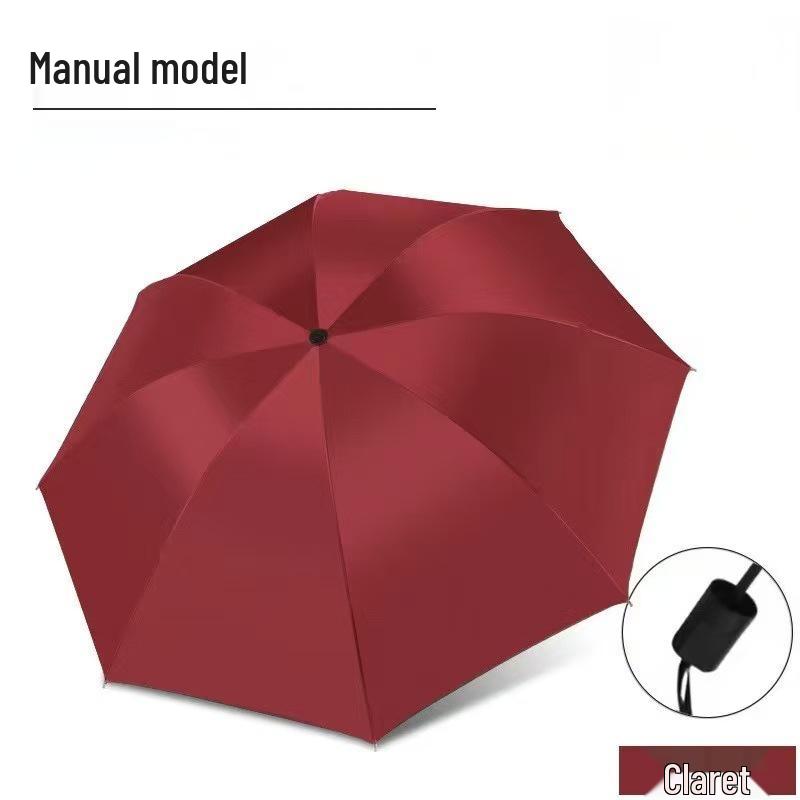 Twelve-Bone Extra-Large Dual-Use Manual Umbrella with Black Glue Sunscreen