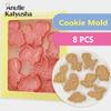 8pcs/set Dinosaur Cookie Cutter Set Cartoon Cookie Mold Baking Accessories Kitchen Tool Cookie Stamps