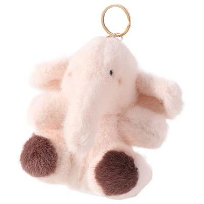 Подвеска на сумку Плюшевый слон Брелок для ключей от машины Милый Брелок-животное Декор для рюкзака