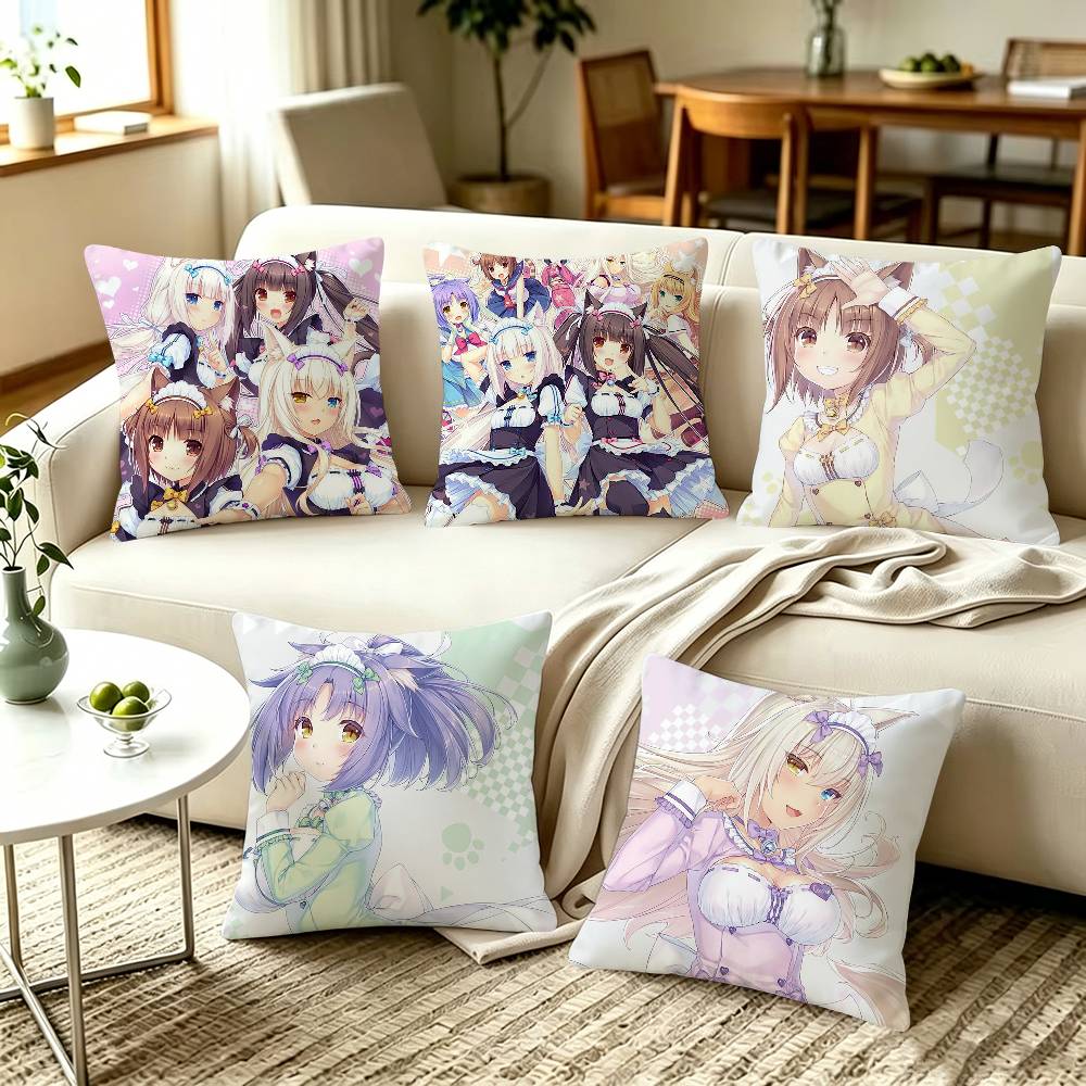 NEKOPARA Game Anime Home Sofa Cushion Covers and Aecorative Custom Pillow Covers