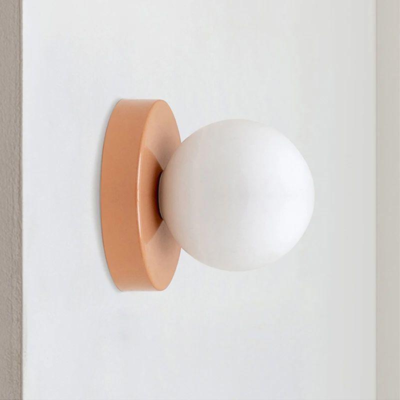 Nordic LED Стеклянный настенный светильник Минималистский G9 Base Orb Бра Для Спальни Кабинета Коридора Лестницы Прохода Входа Светильники