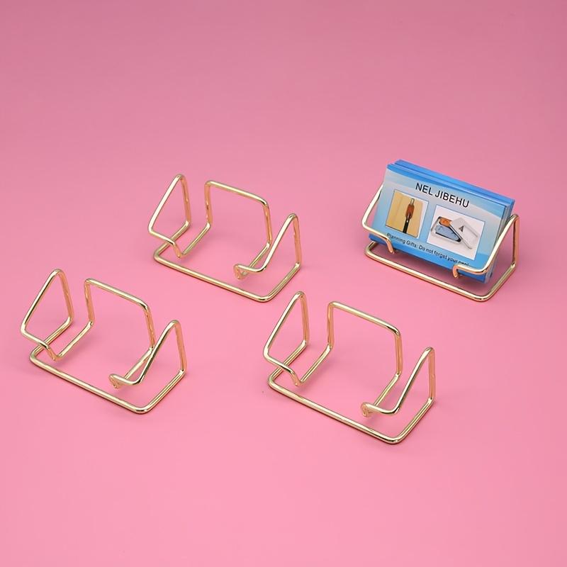 1PC Business Card Holder, Desktop Business Card Storage Rack, Simple Business Card Box Storage Seat, Metal Business Card Holder.