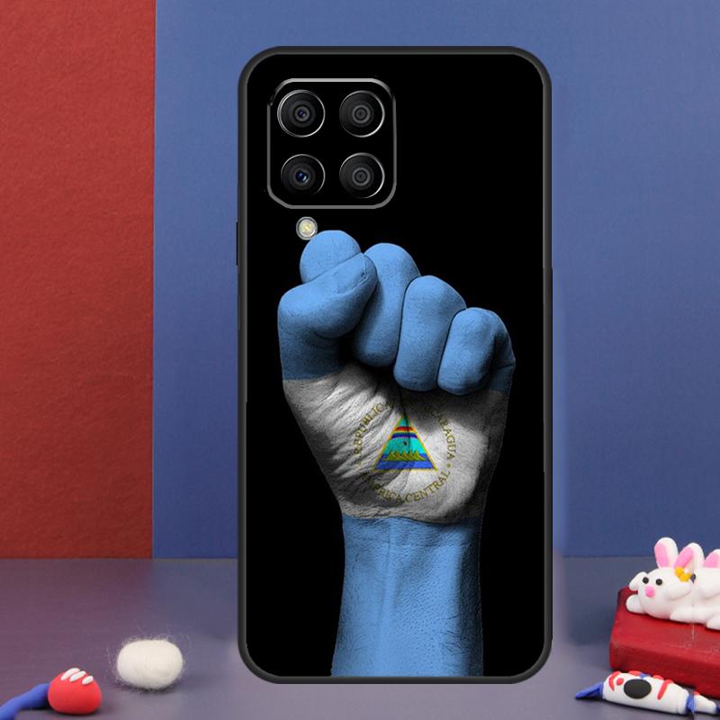 Чехол-флаг Никарагуа для Samsung Galaxy M54 M34 M14 M21 M31 M51 M12 M32 M52 M13 M23 M33 M53 M20 M30s
