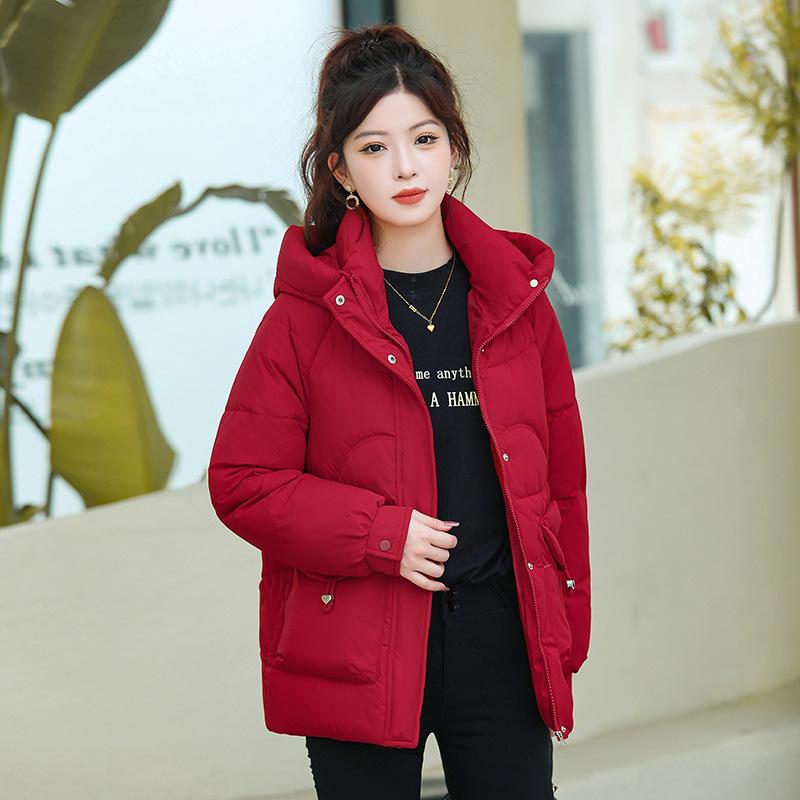 Длинная пуховая хлопковая одежда, женская студенческая одежда-хлеб, свободная и утолщенная хлопковая одежда, хлопковые куртки для женщин.