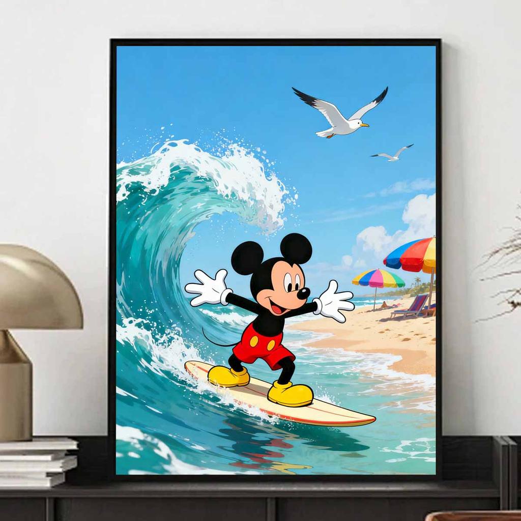 Disney diamond painting kit handmade diy5D home decor gift unique Mickey surfing