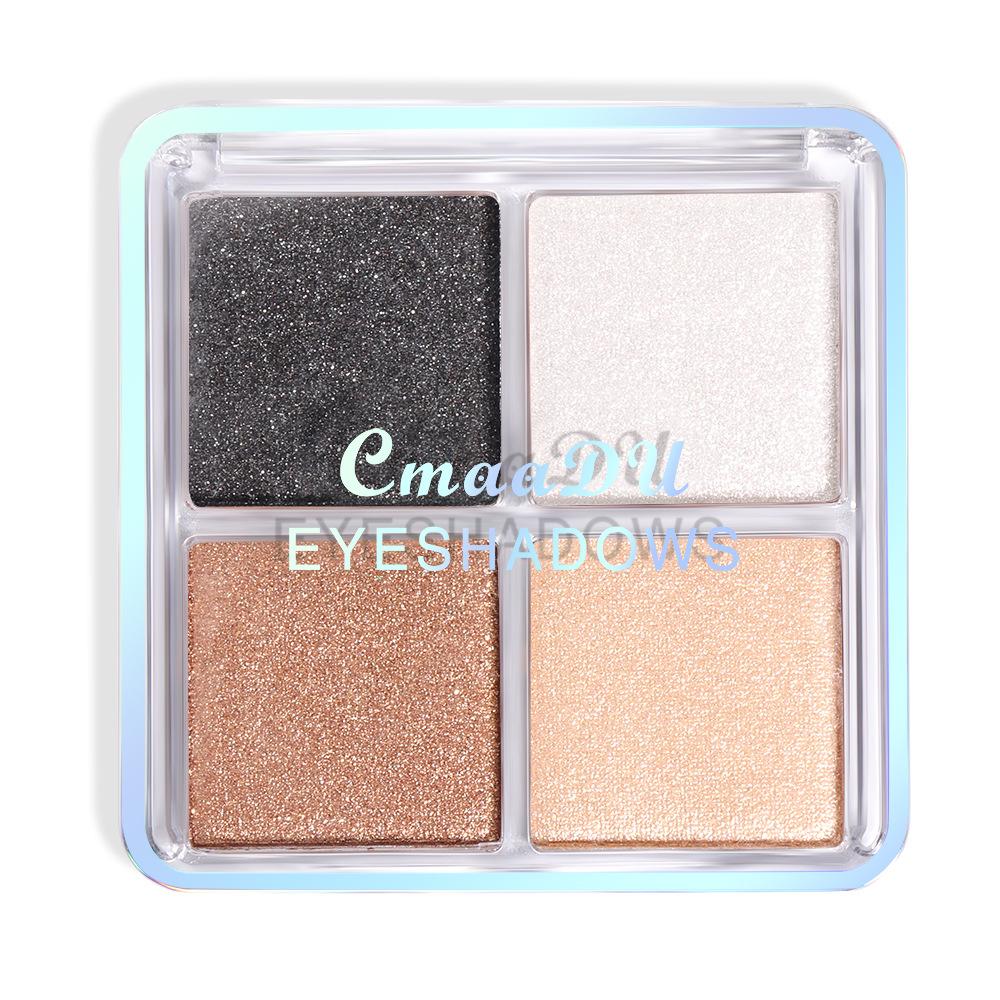 4-цветные тени для век, матовая перламутровая палитра теней для век, различные цвета и комбинации
