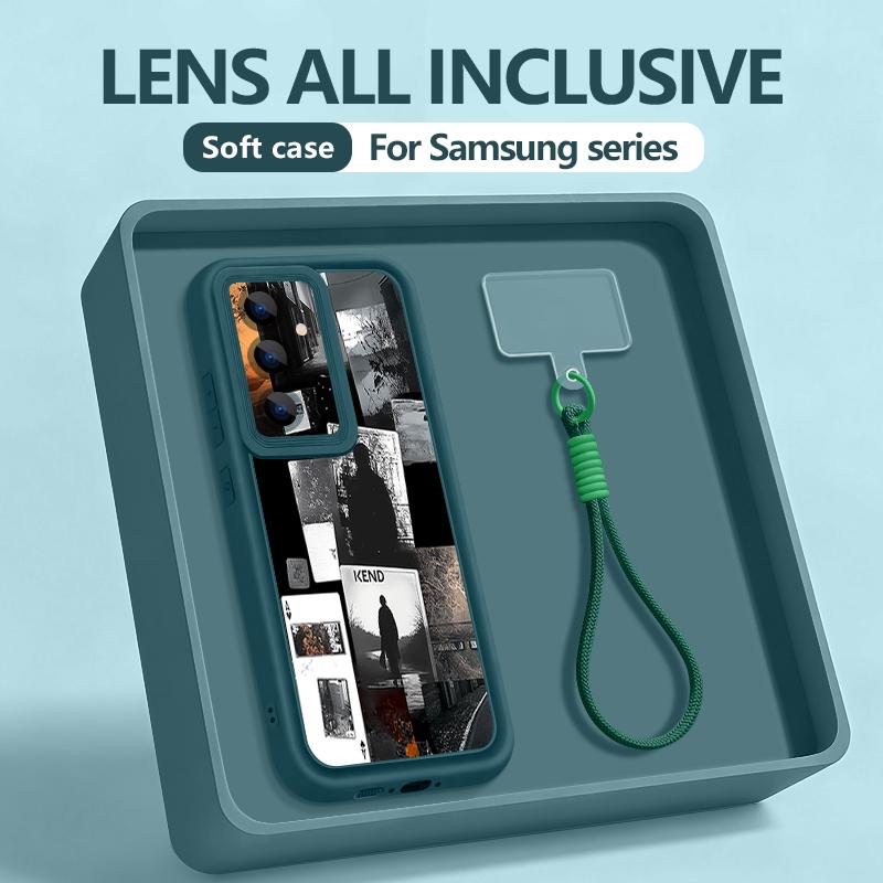 Ремешок на запястье Чехол для телефона Для Samsung Galaxy S26 S24 S25 Ultra S23 S25 FE A57 A17 A56 A16 A55 A54 A15 A25 Чехол с узорной вставкой