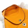 Безупречный кошелек для монет HERMES Calvi duo Серия Металлический Компактный кошелек Кожа Epsom Б/у