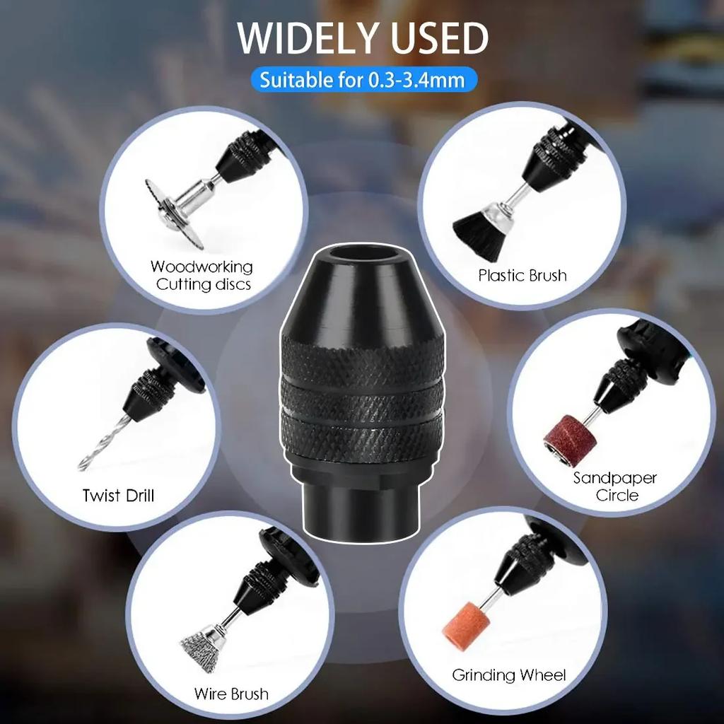 1 шт. Многозажимной быстросменный патрон без ключа Универсальный патрон Замена для Dremel 4486 Вращающиеся инструменты Сверлильные принадлежности Инструменты Milwaukee