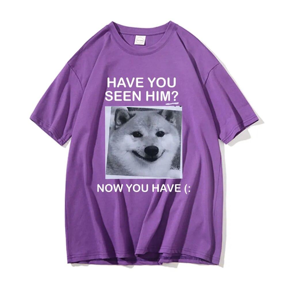 Вы видели его, теперь у вас есть футболка Шиба-ину, футболки с графическим принтом, забавные унисекс женские модные футболки большого размера, футболка унисекс