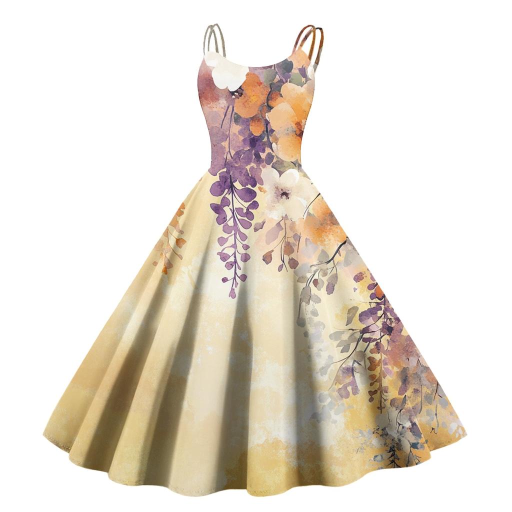 Женское сексуальное платье с открытыми плечами в стиле панк-винтаж с цветочным принтом