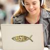 Christian Fish Sticker Car Emblem Sticker Jesus Fish Emblem Car Window Decal Acrylic Christian Bumper Stickers Religious