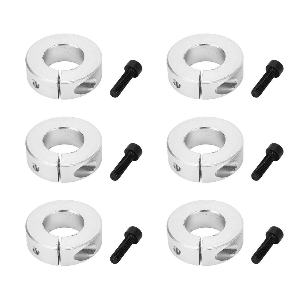 6 шт. Стопорное кольцо вала Алюминиевый сплав Прочное Легкое Зажимное кольцо Ограничитель линейного перемещения Отверстие 4 5 дюймов