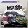 3pcs Tomioka Giyuu1 Design Cover Set - HD Printed Bedding with 1 Cover and 2 Pillowcases - Perfect for Home and Dorm Decor
