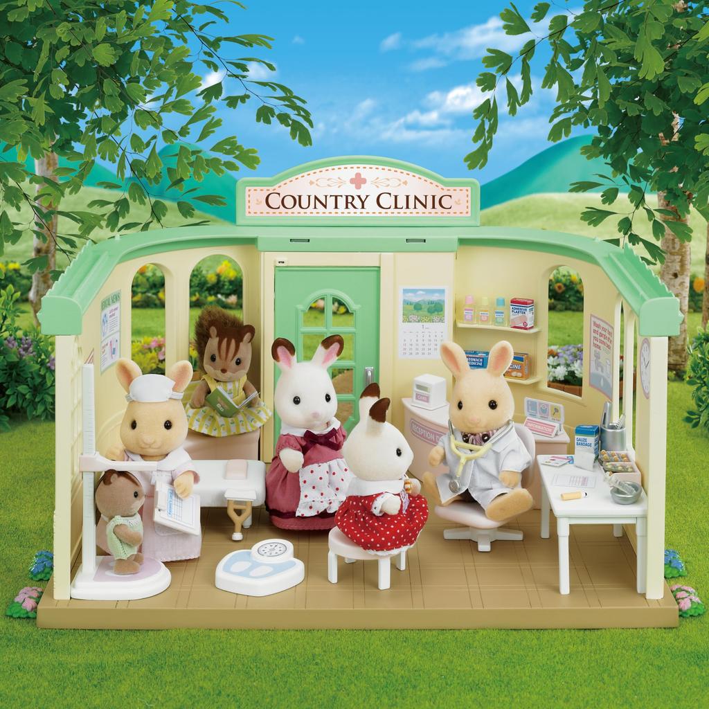 Sylvanian Families Shop ST Mark Certified Toy Dollhouse for Ages 3 and Sylvanian Epoch "Forest Doctor" H-12 Up, Families,