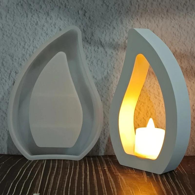 Высококачественная форма для силиконовых украшений в виде капли воды DIY Полая подставка-подсвечник в форме капли воды Гипсовая Штукатурная Бетонная Форма УФ-Эпоксидка
