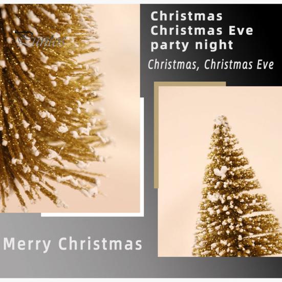 3 шт., мини-елочки, реалистичные яркие цвета, невыцветающие искусственные клипсы, маленькие украшения из сизаля