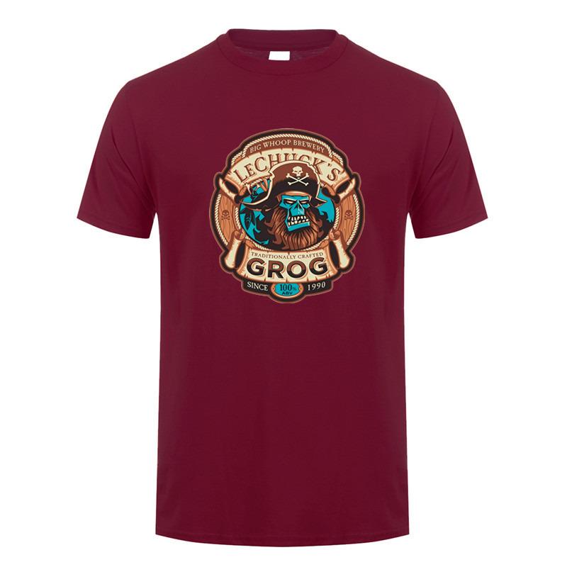 LeChucks Grog Craft Beer Monkey Island T Shirt Summer Unisex Cotton Short Sleeve Tshirts Funny Tshirt Unisex Tops Tee DZ