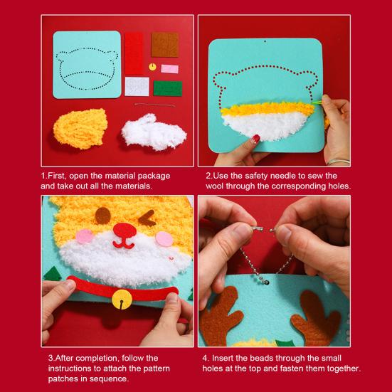 Набор для вышивания Yousheng DIY Рождественский Милое Дерево/Чулок/Санта Вышивальные Проекты Рождественский Набор для Шитья и Рукоделия с Шаблоном Иглы Нитки Инструменты