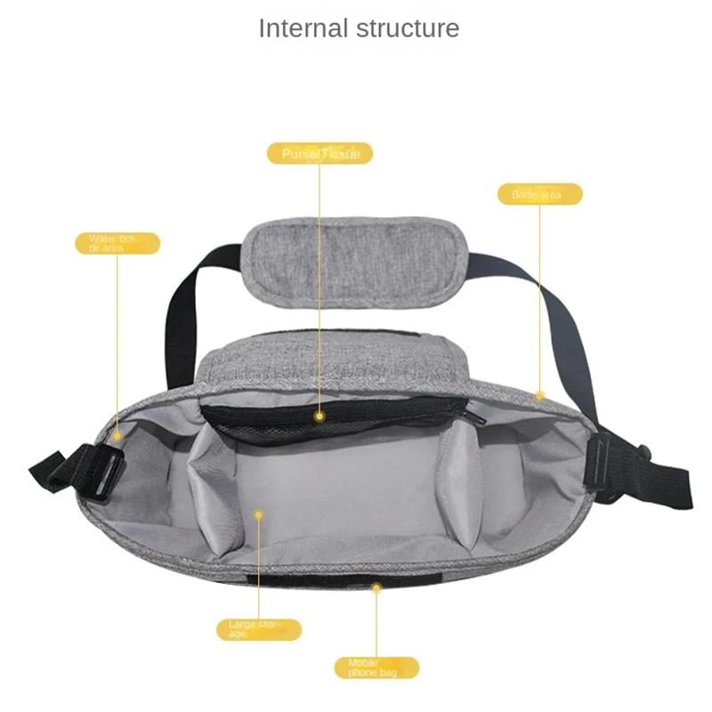Stroller Bag Baby Diaper Mummy Bag Large Capacity Stroller Organizer Cup Holder Feeding Bottle Stroller Accessories Hanging Bag