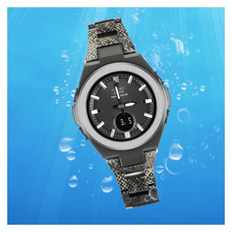 Casio Серия BABY-G G-MS Ограниченная серия 'Змеиный принт' Ударопрочные и водонепроницаемые На солнечной батарее Кварцевый механизм Японские и MSG-S200DPT-1APFS-person