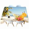 Pineapple Orange Juice Pattern Resort Beach Tablecloth Thicken Cotton Rectangular Round Table Cloth For Wedding Picnic Party