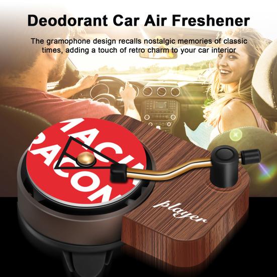 Автомобильный освежитель воздуха, диффузор аромата, фонограф, проигрыватель пластинок, дизайн, эффективная циркуляция воздуха, клипса, ароматный декор для салона автомобиля