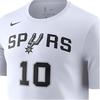 Nike Spurs DeMar DeRozan Letter Print Basketball Sports Crew Neck Short Sleeve T-Shirt Men Tops White BQ1569-110