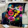 1PC Custom Name Colorful Graffiti Art Flannel Blanket Versatile,all-season Throw Suitable for the Living Room,bedroom,camping,travel,and Gift