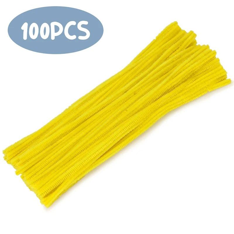 100 шт. красочный витой стержень синель стебель шерсть корень пушистый стержень железная проволока DIY ручная работа скручивание украшения для бара