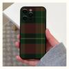 Теплый чехол-плед в шотландскую клетку для Apple iPhone 15,14,13,12,11,Pro,X,XS,Max,XR,Plus,Mini Мягкое черное покрытие