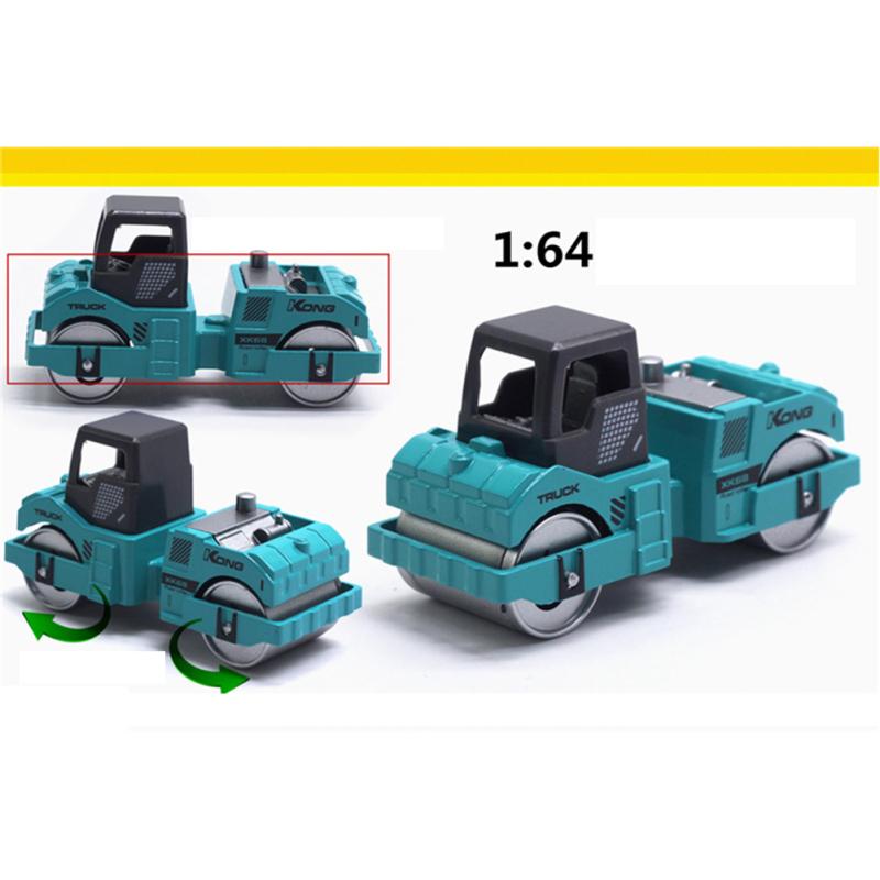 Набор из 5 предметов 1:Модель инженерного автомобиля из 64 сплавов, экскаватор, миксер, вилочный погрузчик, образовательная модель